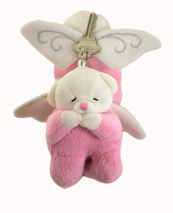 sale! Pink Angel With Silver Embroidered Wings