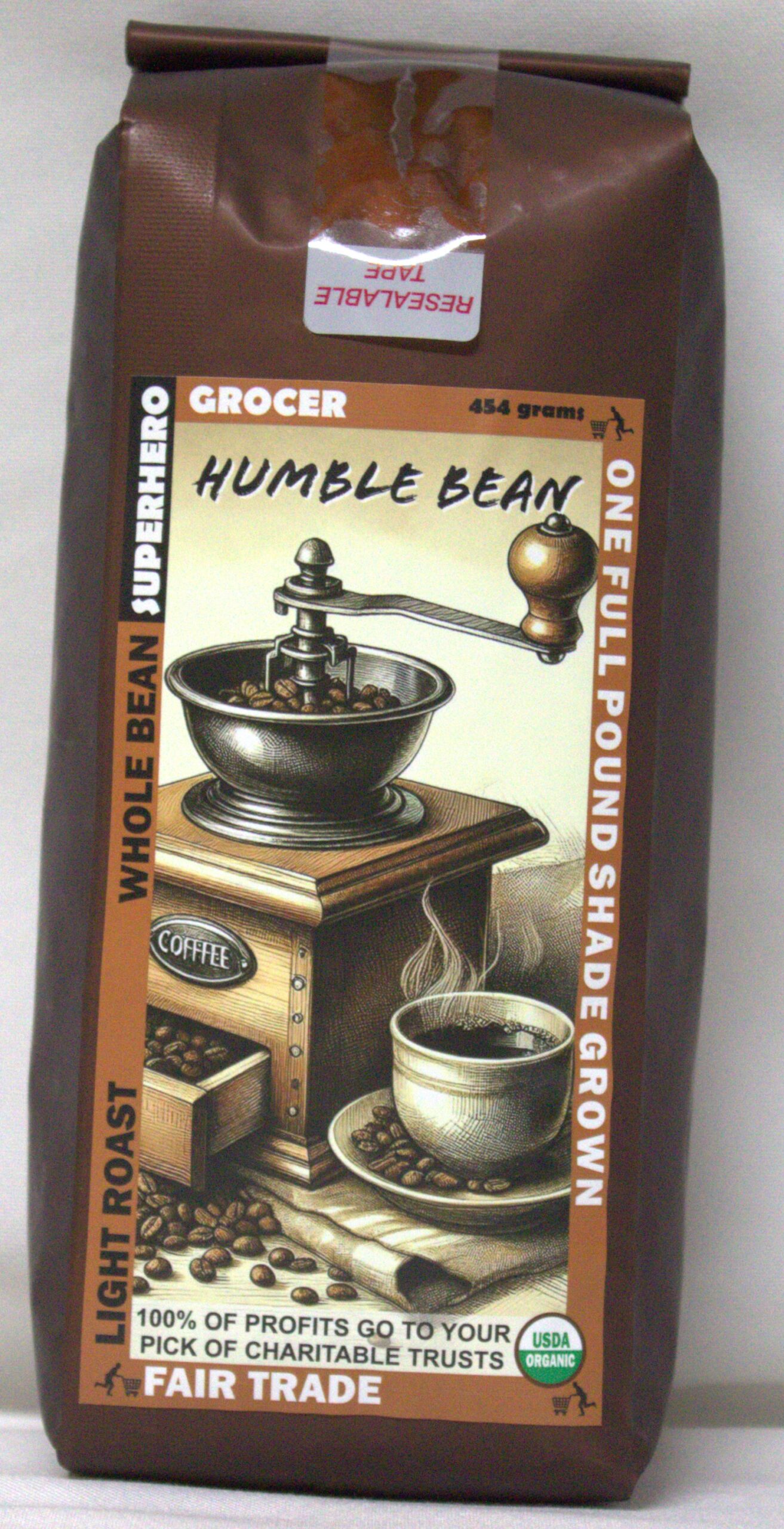 Coffee Peaberry Special Roast 1lb organic whole bean - Image 5