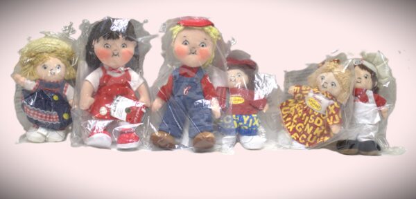 Campbell Soup Vintage Doll set 6