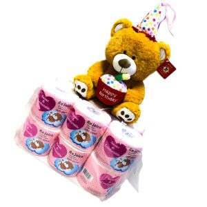 bundled poo bear with 6000 sheets of TP