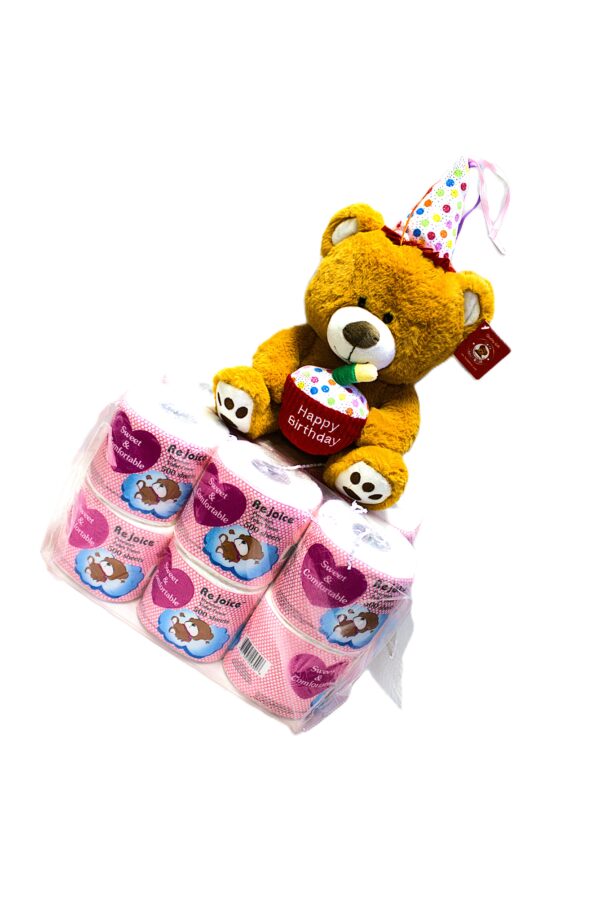 bundled poo bear with 6000 sheets of TP