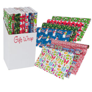 Bundle of 6 asst rolls Christmas Wrap 180 sq ft